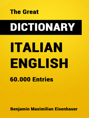 cover image of The Great Dictionary Italian--English